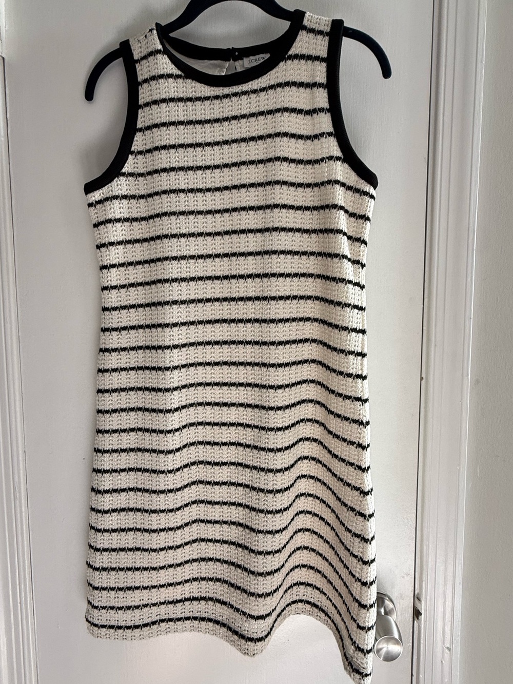 J. Crew Black & White Striped Sleeveless Knit Mini Dress Size XS